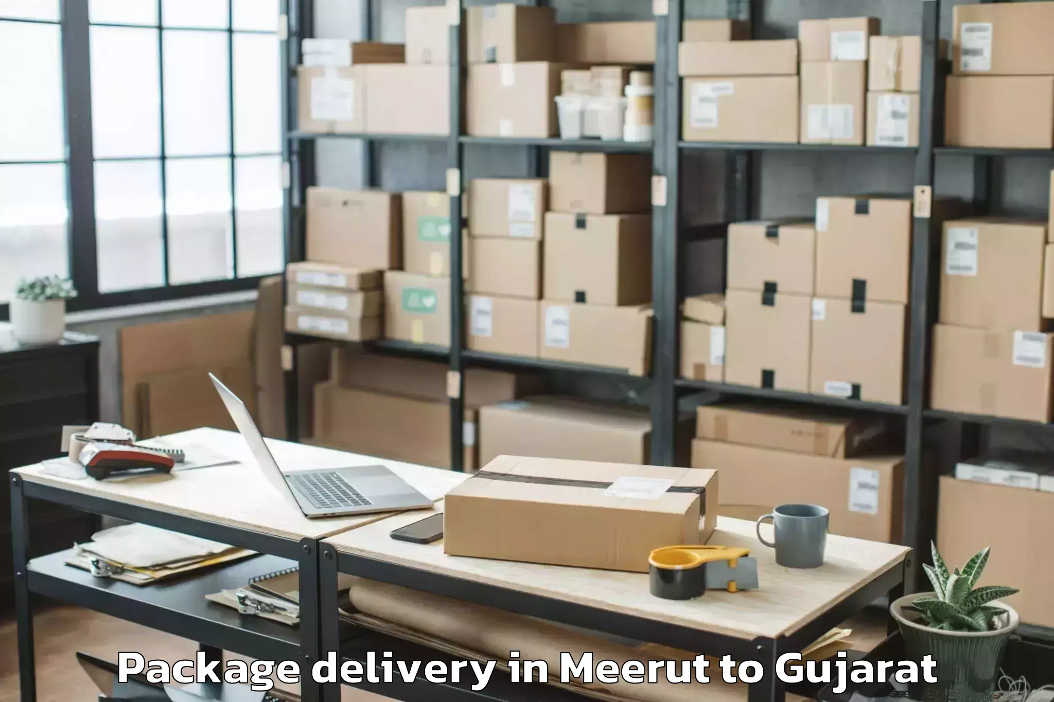 Book Meerut to Utran Package Delivery Online